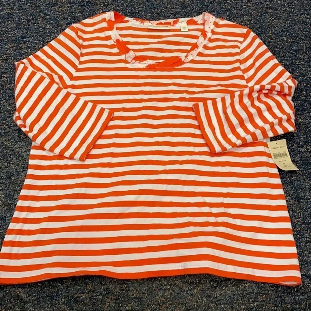 Coldwater Creek Stripped Top sz. XL NWT